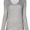 Helmut Lang Knit Sweater in Gray (taupe) - Lyst