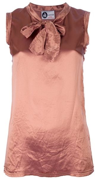 Lanvin Sleeveless Blouse in Orange (pink) - Lyst