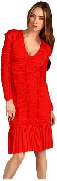 Mcq By Alexander Mcqueen Gathered Short Dress in Red (b) - Lyst