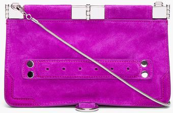 Proenza Schouler Grape Suede Evening Clutch - Lyst