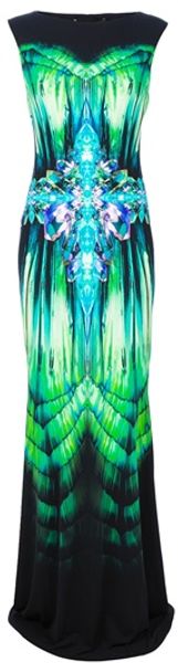 Roberto Cavalli Abstract Evening Gown - Lyst