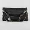 Stella Mccartney Crocodileembossed Foldover Falabella Tote Black in Black - Lyst
