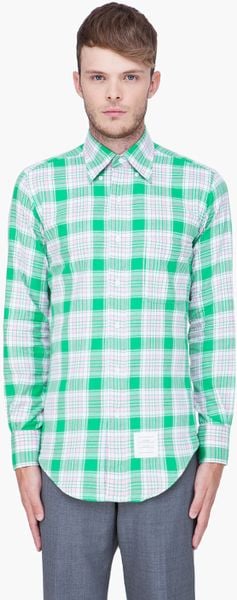 thom browne flannel shirt