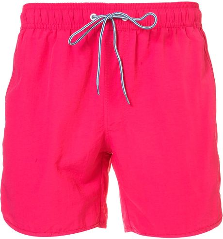 pink shorts swim bright topman
