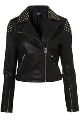Topshop Studded Biker Jacket