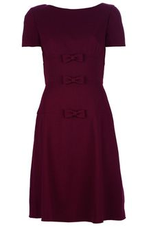 Valentino Flared Bow Detailed Dress - Lyst