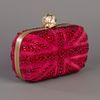 Alexander Mcqueen Crystal Studded Clutch in Red - Lyst