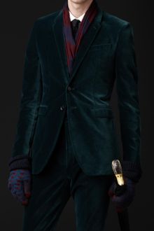 Burberry Prorsum Skinny Fit Velvet Jacket - Lyst