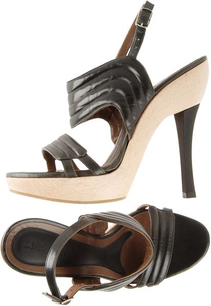 Marni Platform Sandals in Gray (lead) - Lyst