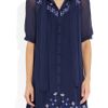 Alice By Temperley Mini Beatrice Embroidered Georgette Dress in Blue (navy) - Lyst