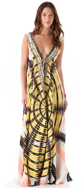Camilla V Neck Drawstring Cover Up Dress - Lyst