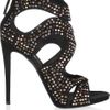 Giuseppe Zanotti Crystal Embellished Suede Sandals in Black - Lyst