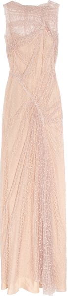 Nina Ricci Draped Floral Lace Gown - Lyst