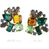 Oscar De La Renta GoldPlated Crystal Clip Earrings in Gold - Lyst