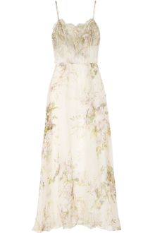 Rosamosario Classica Bellezza Silkcreponne and Lace Chemise - Lyst