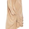 Alexander Wang Draped Washedsilk Crepe De Chine Top in Beige (khaki) - Lyst