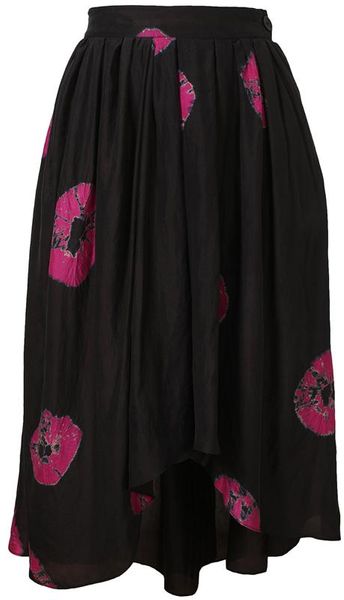 Ashish Hand Crafted TieDye Silk Skirt in Black (black pink) - Lyst