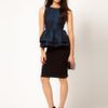 Asos Collection Asos Top with Tutu Peplum in Blue (teal) - Lyst