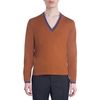 Balenciaga Contrast Trim Vneck Sweater in Brown for Men (cobalt) - Lyst