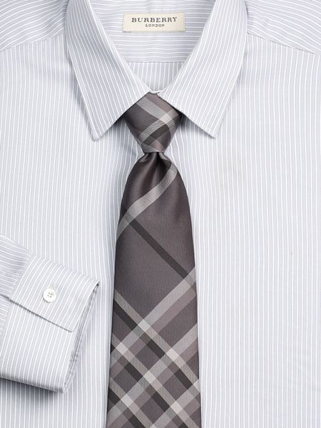 Grey Burberry Tie