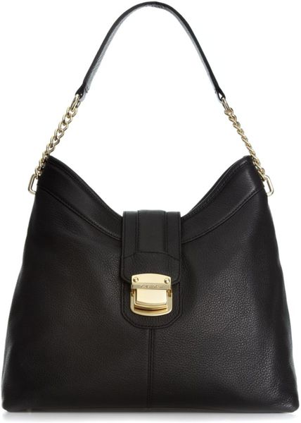 Calvin Klein Palm Spring Leather Hobo in Black - Lyst