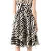 Lela Rose Printed Peplum Dress in Black - Lyst