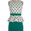 Modcloth Salt N Peplum Dress in Green (black) - Lyst