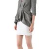 Thakoon V Neck Gathered Waist Top in Gray (grey) - Lyst