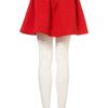 Topshop  Ribbed Pleated Skirt in Red - Lyst