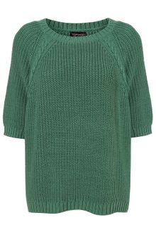 Topshop Knitted Chunky Raglan Top - Lyst