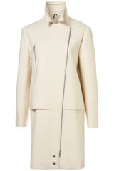 Topshop Premium Longline Biker Coat