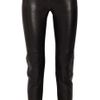 Alexander Mcqueen Paneled Leather Skinny Pants in Black - Lyst