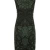 Alexander Mcqueen Victorian Puckering Jacquard Dress in Green (forest) - Lyst