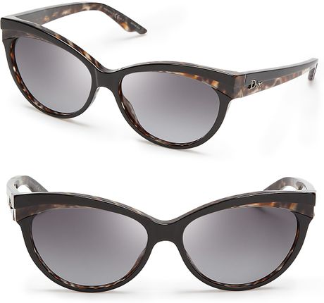 Dior Cat Eye Animal Print Sunglasses in Black (black panther) - Lyst