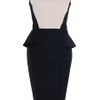 Elie Saab Block Colour Crepe Dress in Beige - Lyst