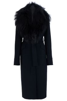 Elie Saab Fur Collar Coat - Lyst