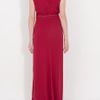 Elie Saab Gathered Front Gown in Red - Lyst