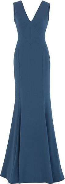 Elie Saab Long Jersey Gown - Lyst