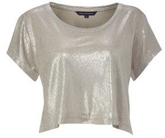 French Connection Goldie Cropped Tee - Lyst