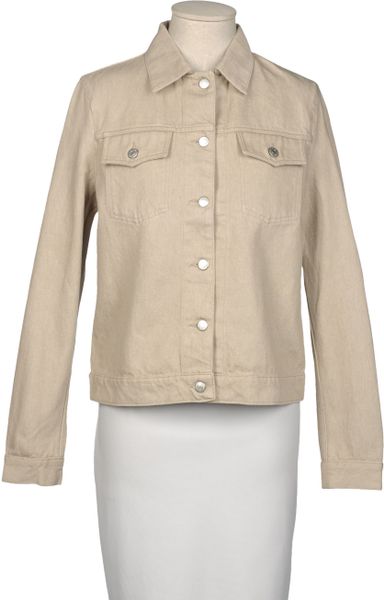 Helmut Lang Denim Outerwear in Beige - Lyst