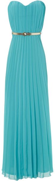 Jane Norman Pleated Belted Maxi - Lyst