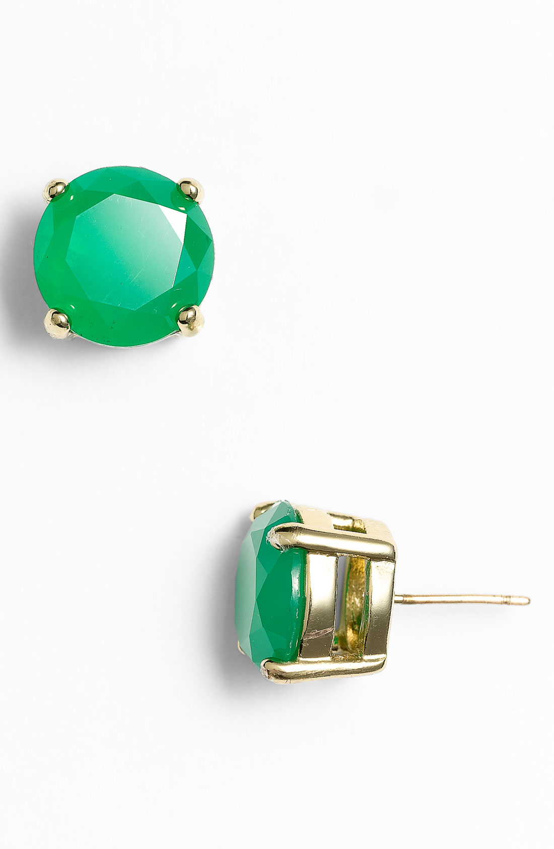 Kate Spade Colored Stone Stud Earrings in Green (green gumdrop) Lyst