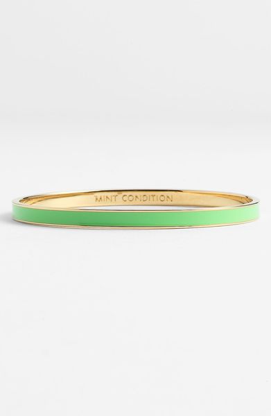 Kate Spade Ultra Thin Idiom Bangle in Green (mint condition- light green) - Lyst