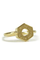 Marc By Marc Jacobs Golden Tiny Bolt Ring