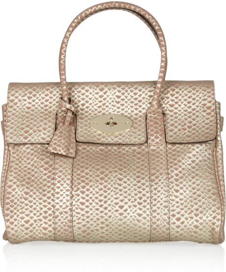 Mulberry Bayswater Snake effect Leather Bag in Animal (snake) - Lyst