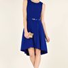 Oasis High Low Seamed Dress in Blue (dark blue) - Lyst