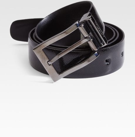 Versace Reversible Leather Belt in Black for Men - Lyst