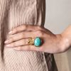 Yves Saint Laurent Arty Oval Ring in Blue (turquoise) - Lyst