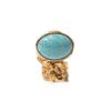 Yves Saint Laurent Arty Oval Ring in Blue (turquoise) - Lyst