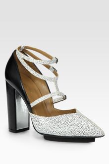 3.1 Phillip Lim Carmen Pebbled Leather Platform Pumps - Lyst